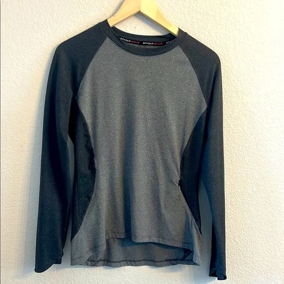 Spyder Active Long Sleeve Top Athletic Gray size Medium - Picture 2 of 12